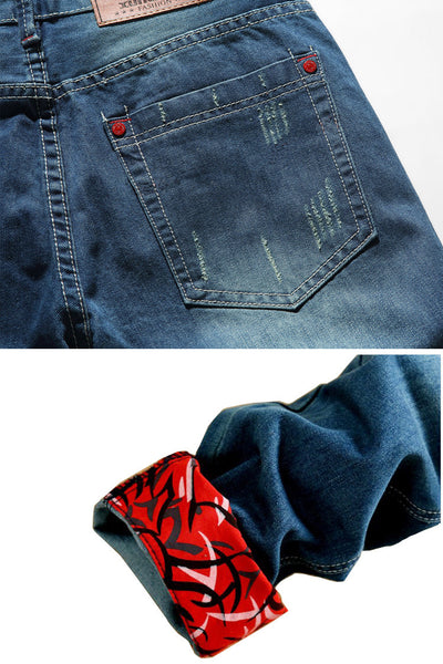 NITAGUT Men's Ripped Slim Fit  Jeans-Blue