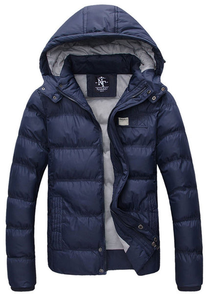 NITAGUT Men's Winter Thicken Cotton Outwear Coat With Hood