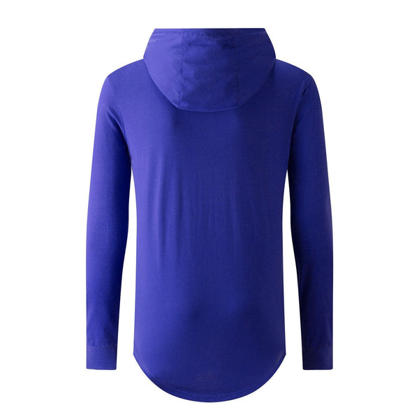 NITAGUT Mens Hipster Hip Hop Longline Hooded Side Zipper Long Sleeve T Shirt