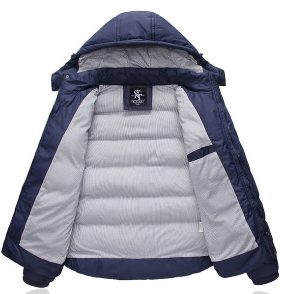 NITAGUT Men's Winter Thicken Cotton Outwear Coat With Hood