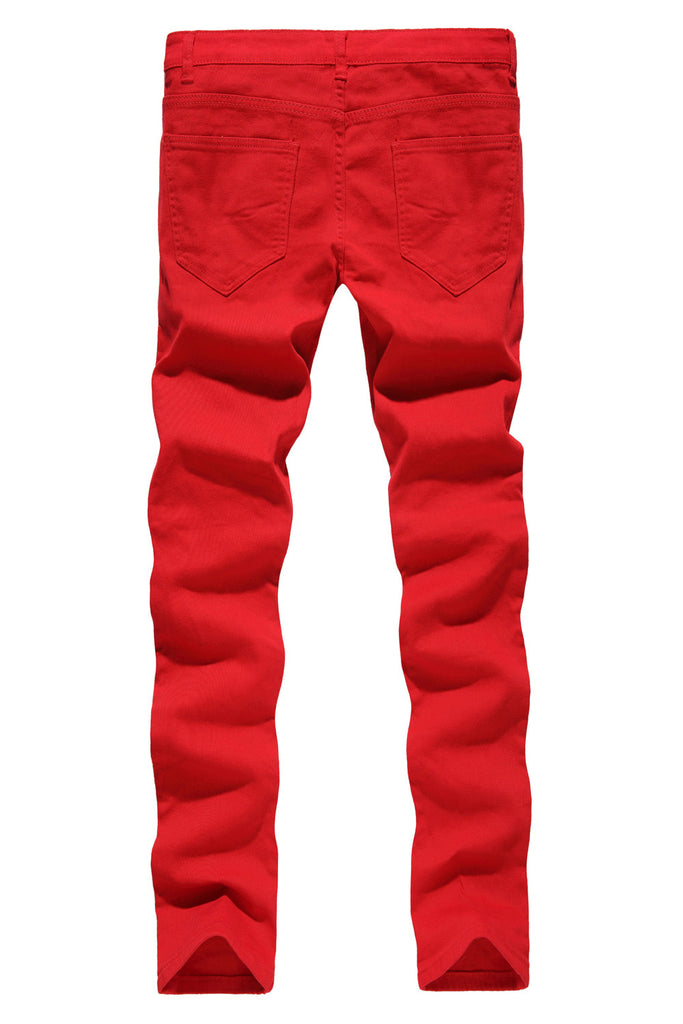 Guapi Limited Edition Blood Red Contrast Stacked Cargo Pants 38x32 